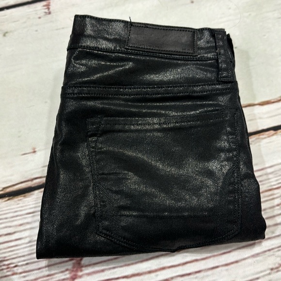 ALLSAINTS SPITALFIELDS women’s cigarette skinny jeans in size 28 Shiny Black EUC - Picture 15 of 16
